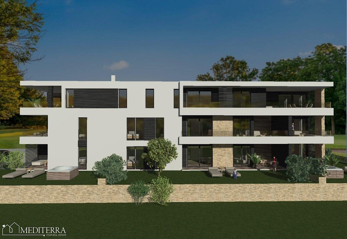 Apartma S2 v pritličju moderne novogradnje, Novigrad Istra