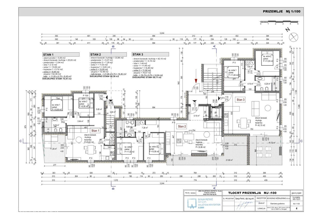 Apartma S2 v pritličju moderne novogradnje, Novigrad Istra