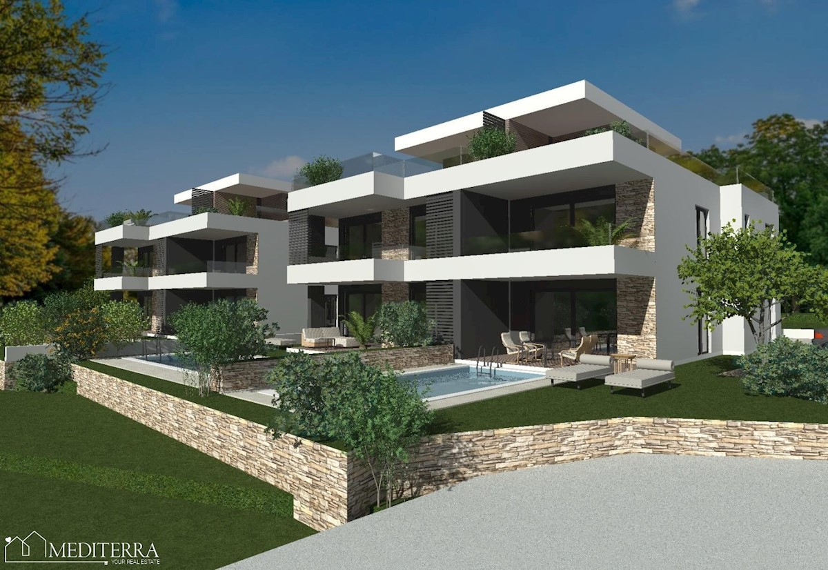 Apartma z bazenom na mirni lokaciji, blizu Novigrada, Istra