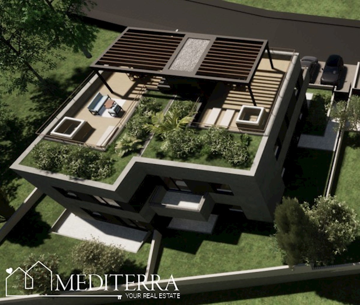 Apartma s strešno teraso in pogledom na morje, Poreč, Istra
