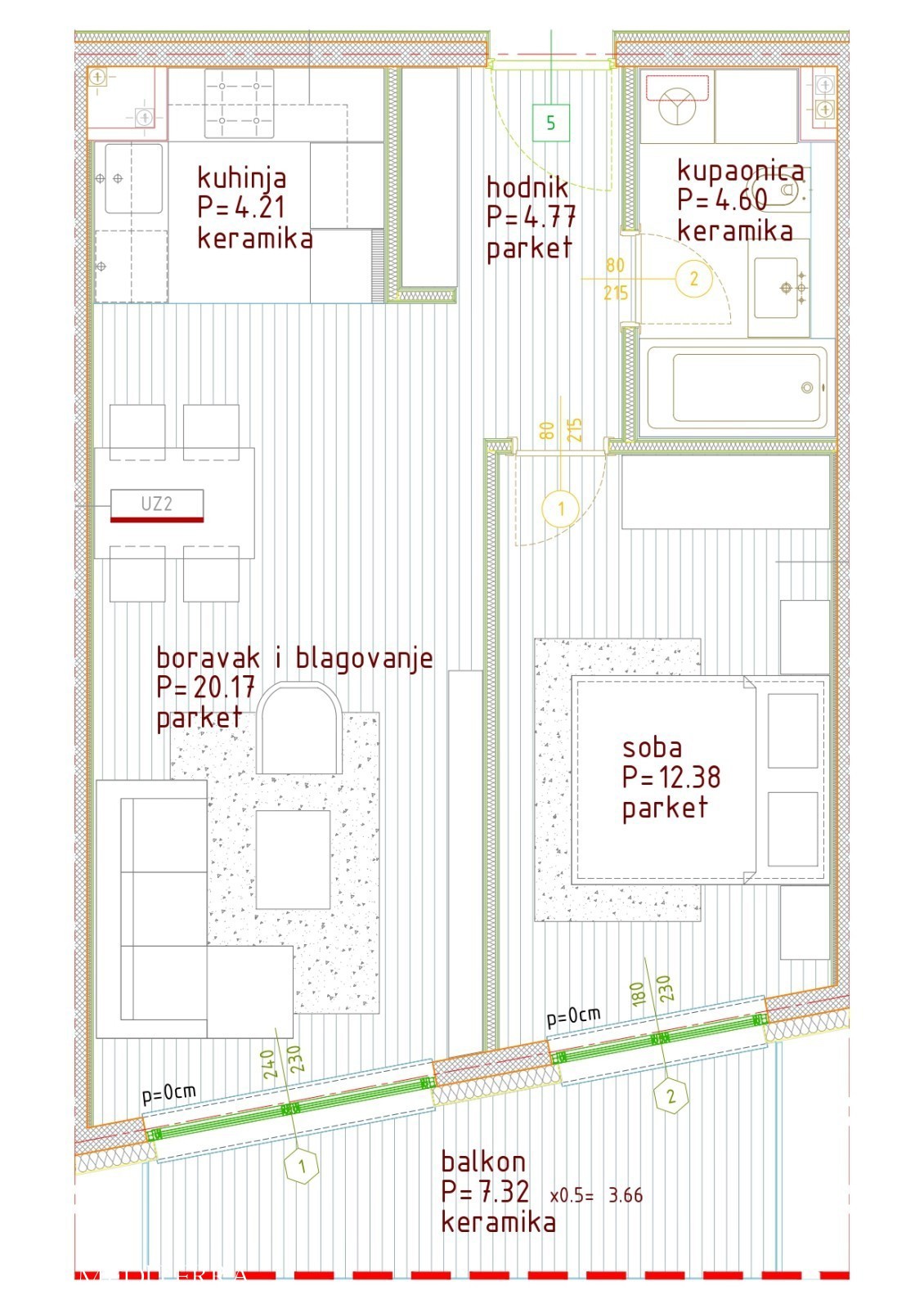 Stanovanje 53m2 na mirni lokaciji, Poreč, Istra