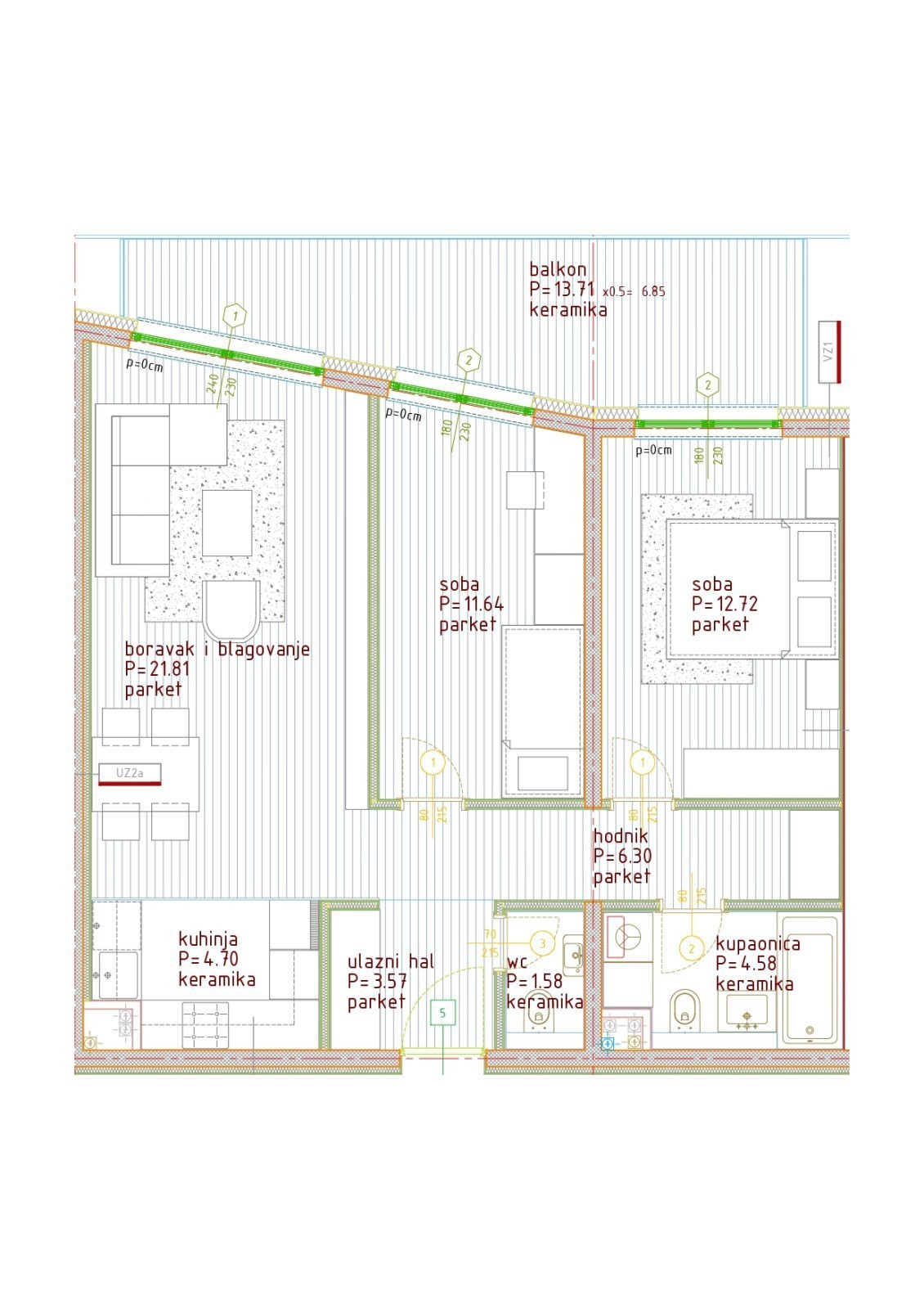 Apartma z dvema spalnicama na odlični lokaciji, Poreč, Istra