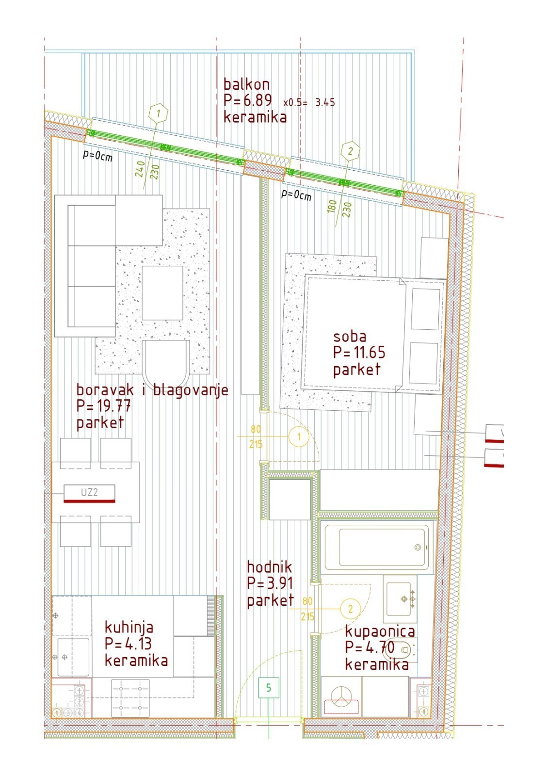 Apartma s pogledom na morje na mirni lokaciji, Poreč, Istra