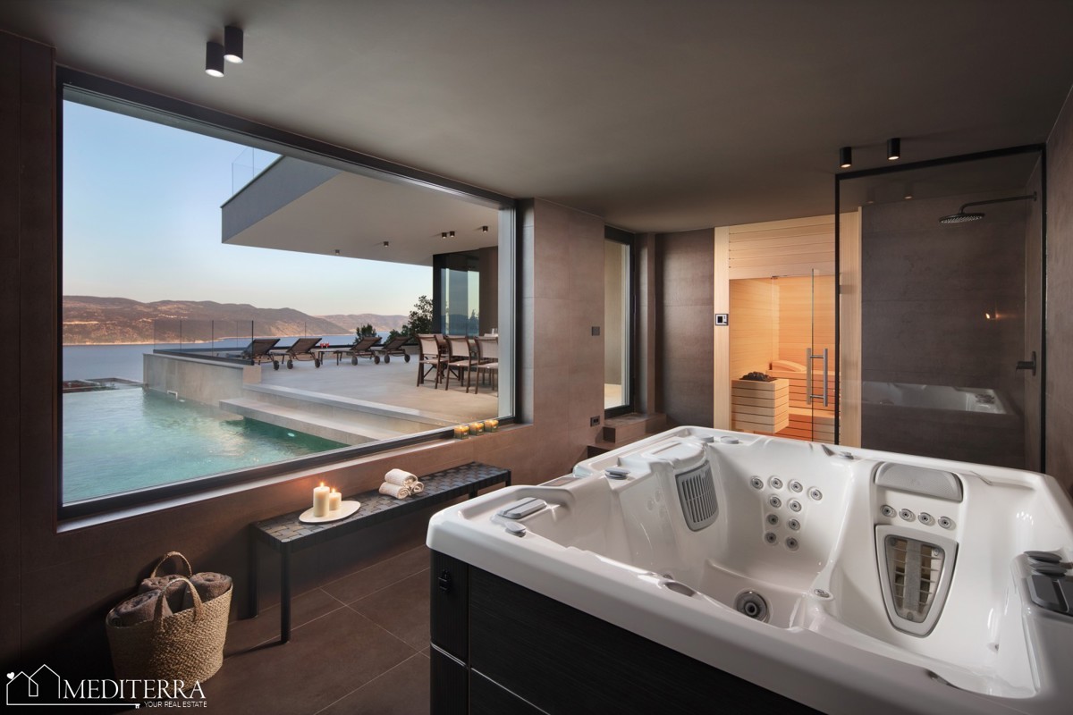 Vila s čudovitim razgledom na morje in otok Cres, Plomin, Istra