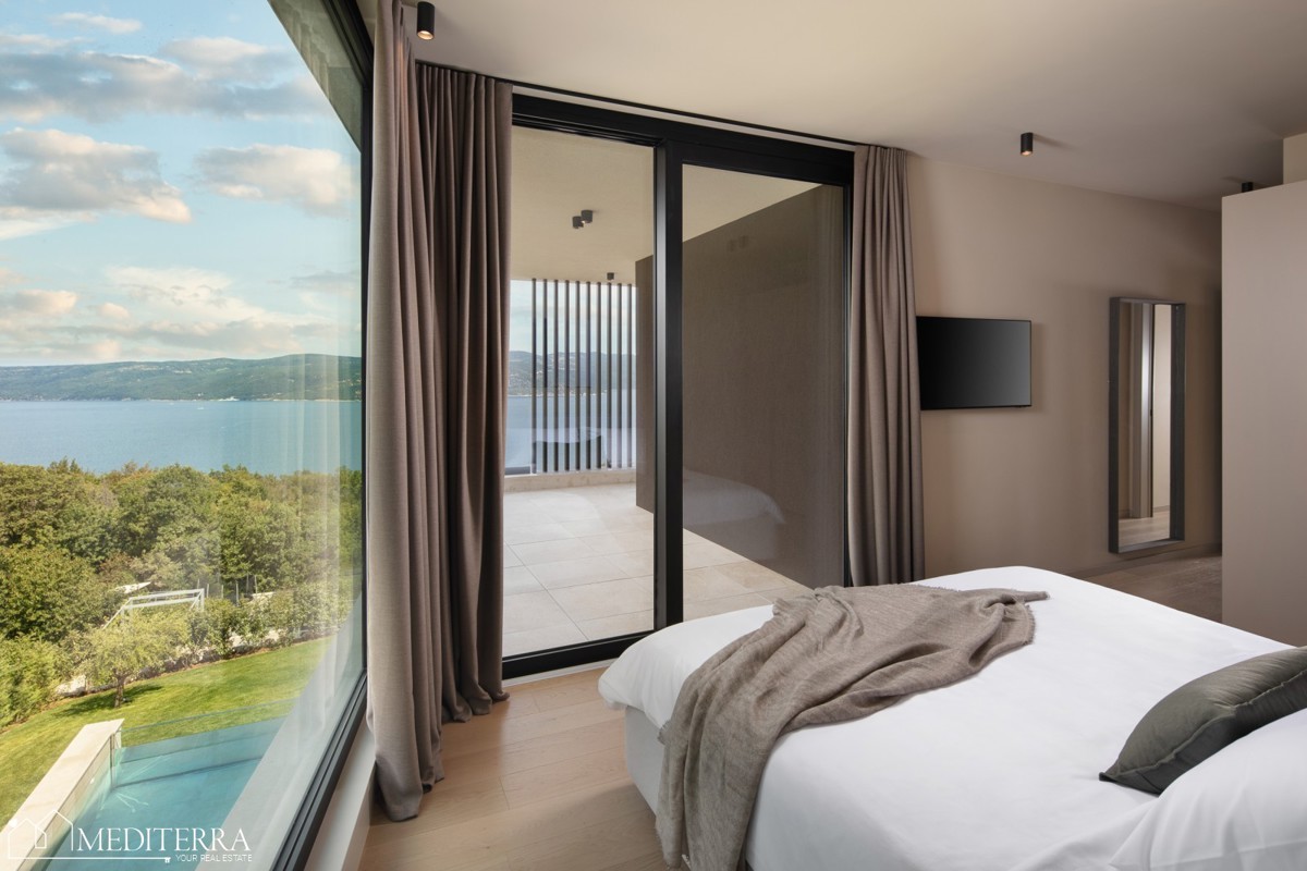 Vila s čudovitim razgledom na morje in otok Cres, Plomin, Istra