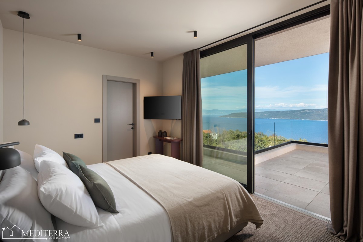 Vila s čudovitim razgledom na morje in otok Cres, Plomin, Istra