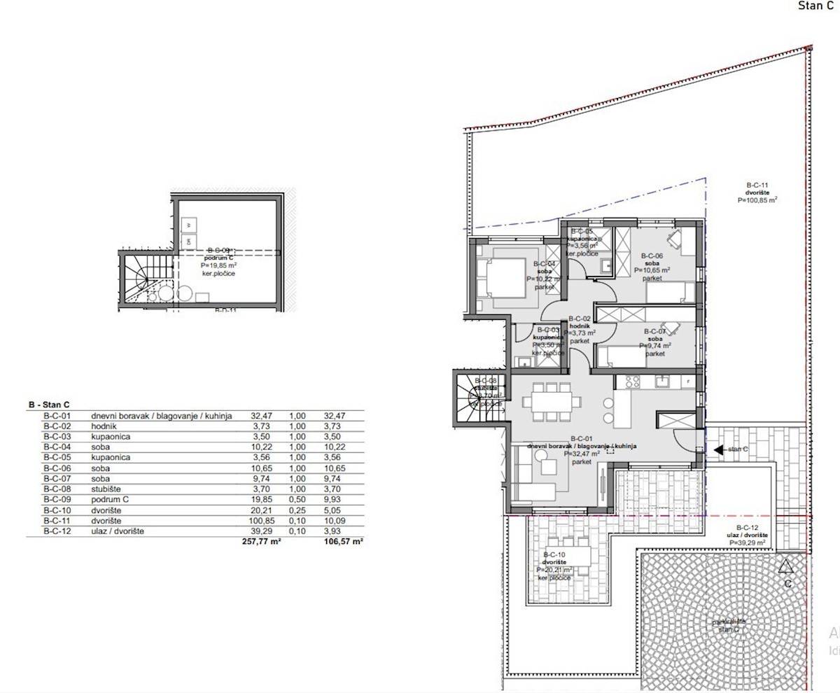 Pritlični apartma 106m2 na odlični lokaciji, Poreč, Istra