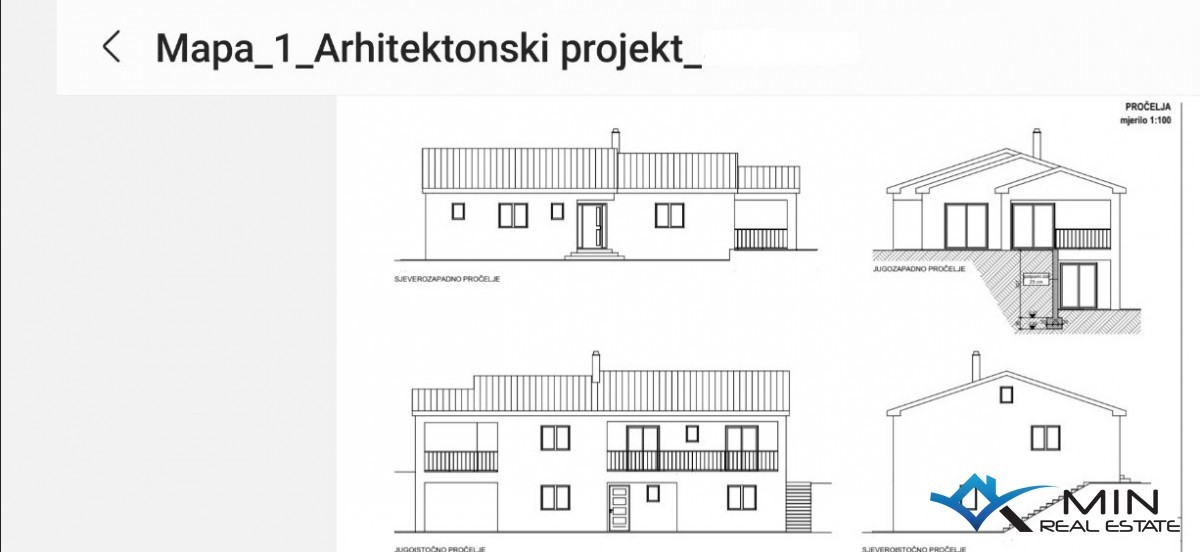 Zazidljivo zemljišče s projektom v Grožnjanu
