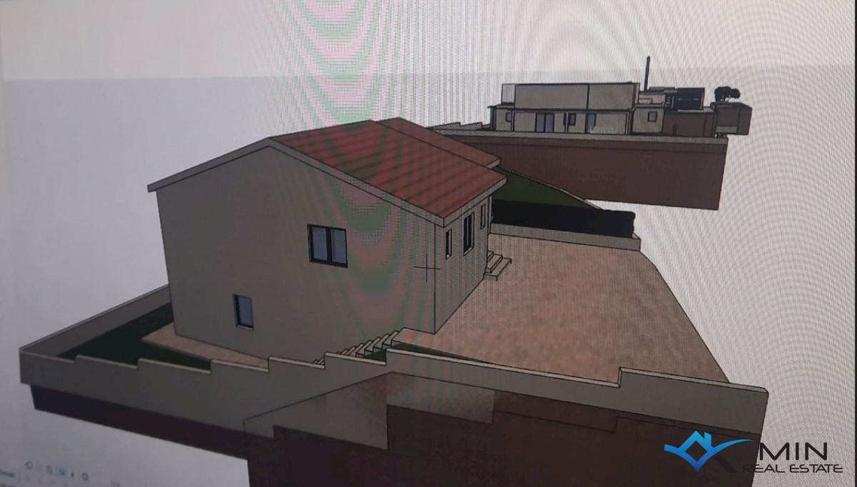 Zazidljivo zemljišče s projektom v Grožnjanu