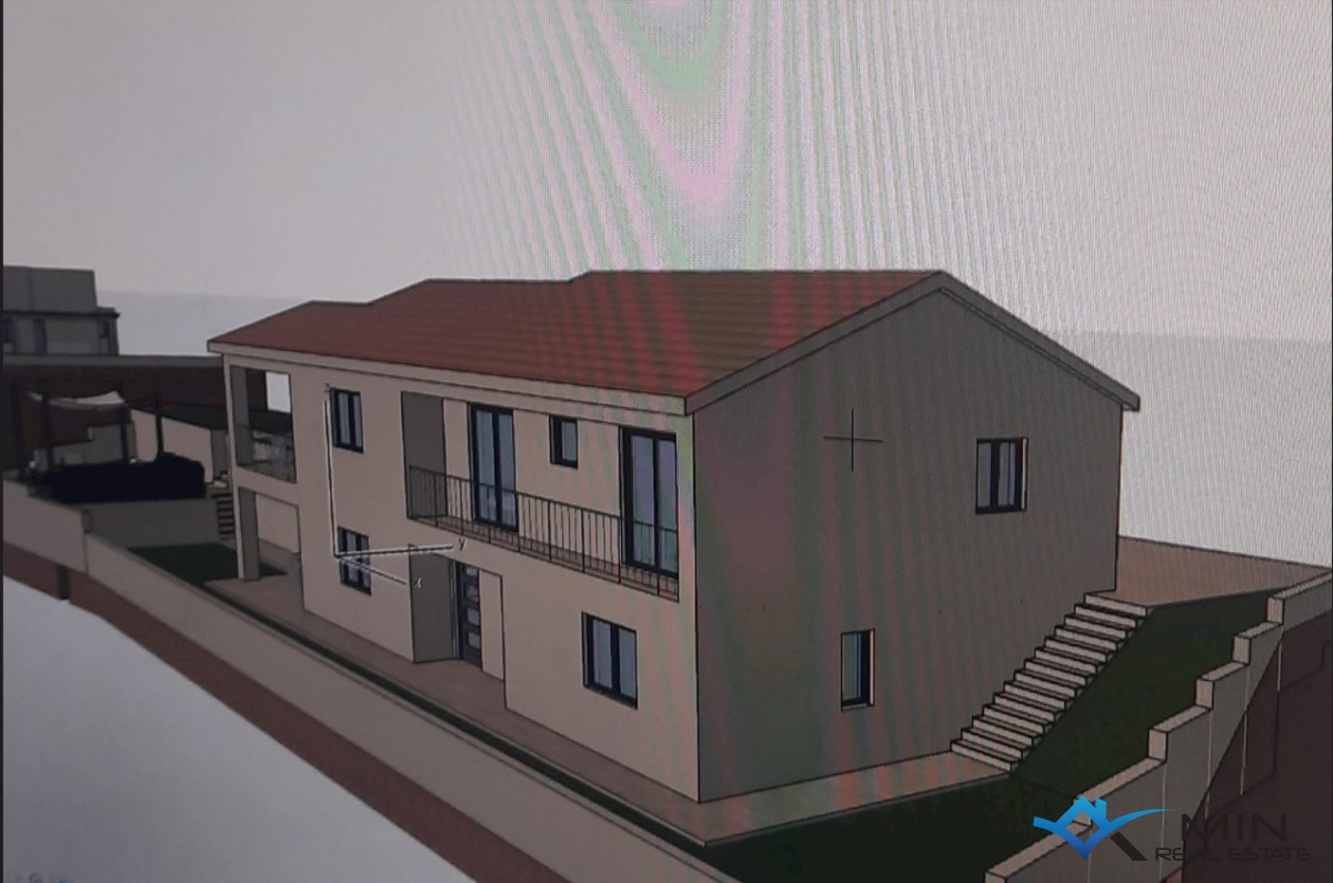 Zazidljivo zemljišče s projektom v Grožnjanu
