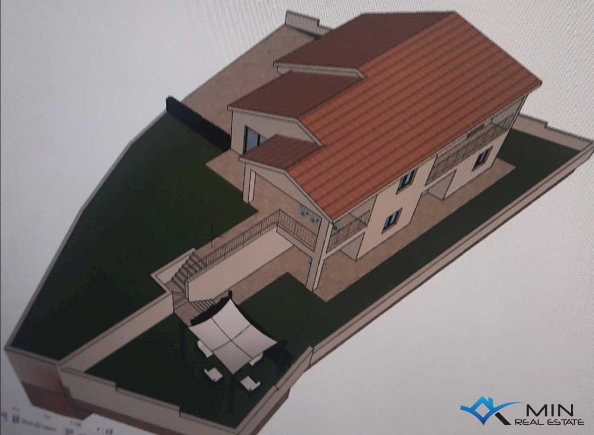 Zazidljivo zemljišče s projektom v Grožnjanu