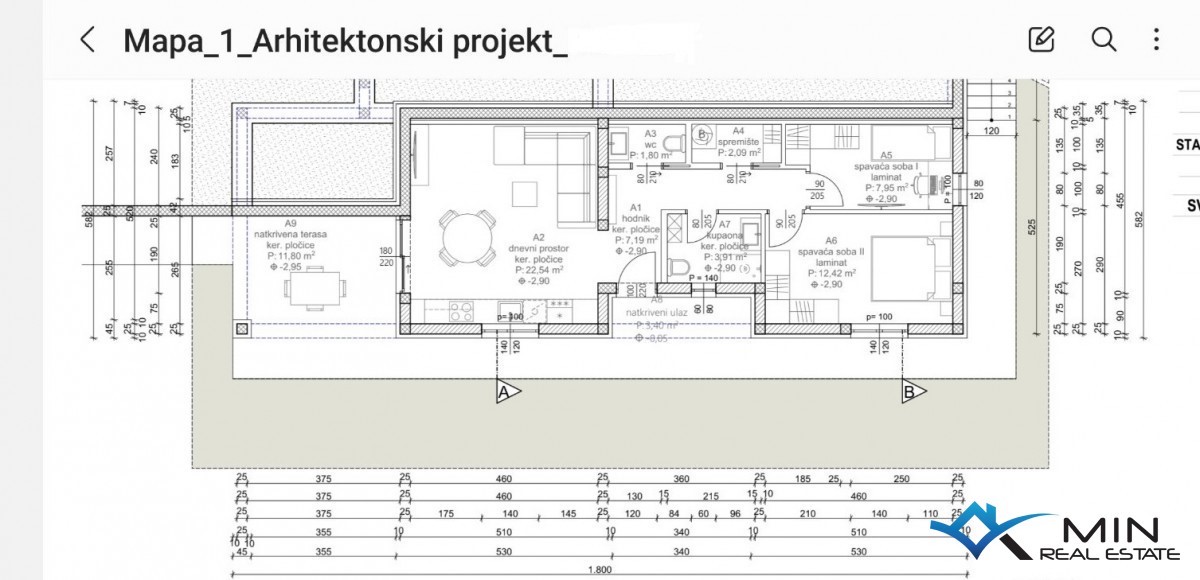 Zazidljivo zemljišče s projektom v Grožnjanu