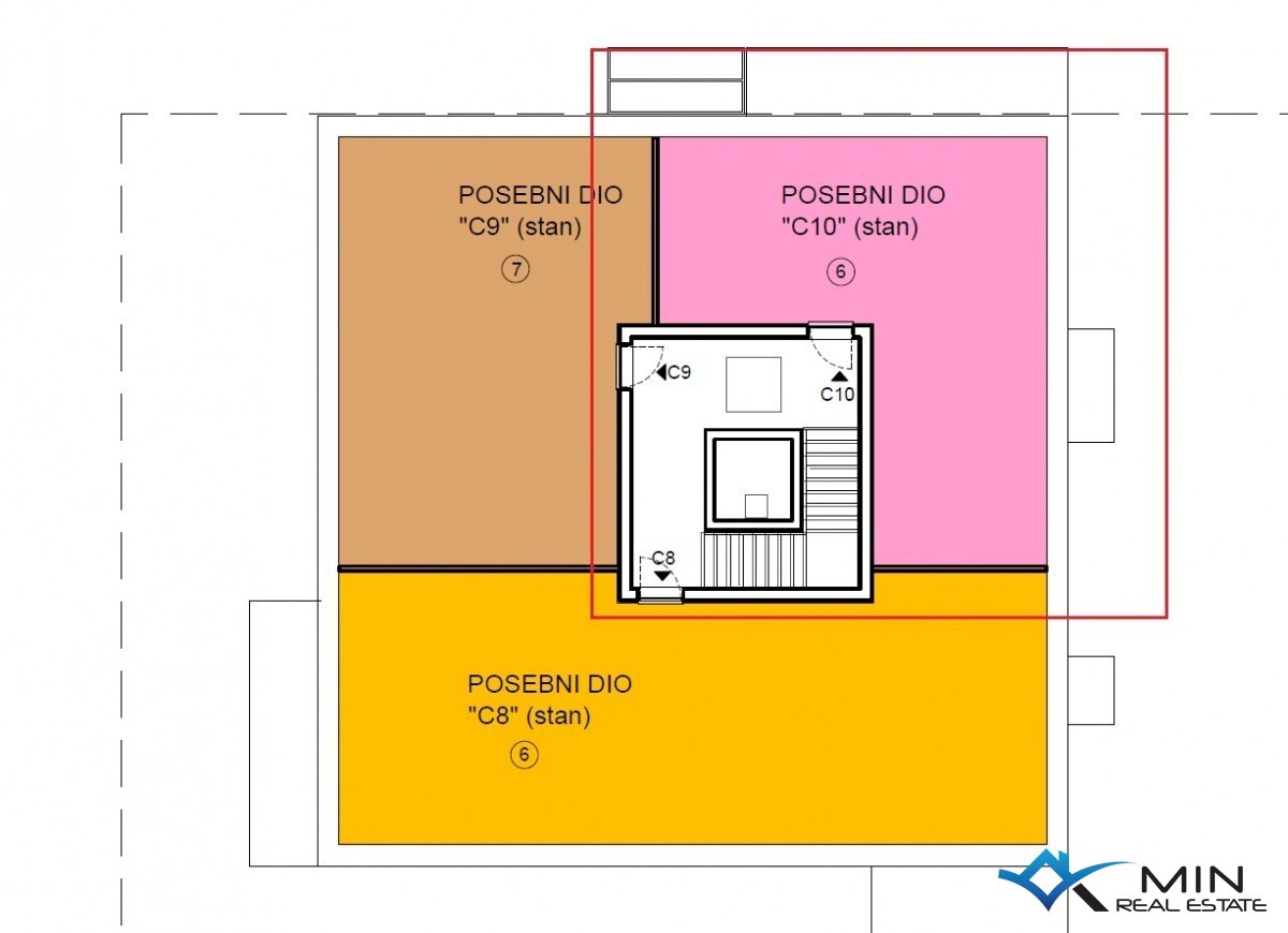 Apartma s strešno teraso in pogledom na morje v Novigradu