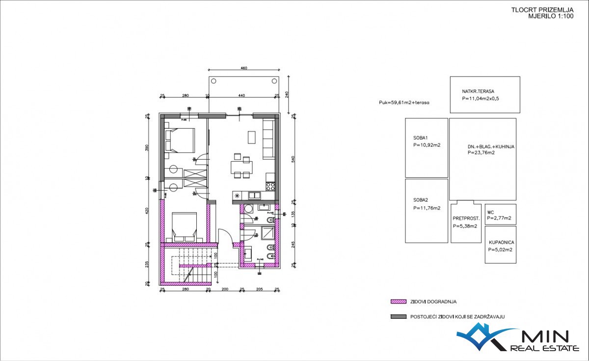 Hiša z 2 apartmajema v bližini morja - Novigrad