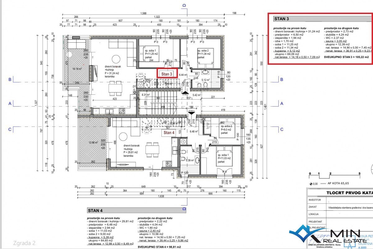 Apartma s strešno teraso in pogledom na morje - Tar (Vabriga) Z2-S3