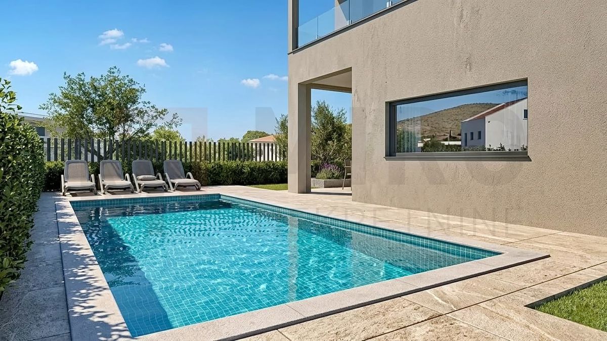 Malinska, nova polpritlična hiša z bazenom, NAPRODAJ!