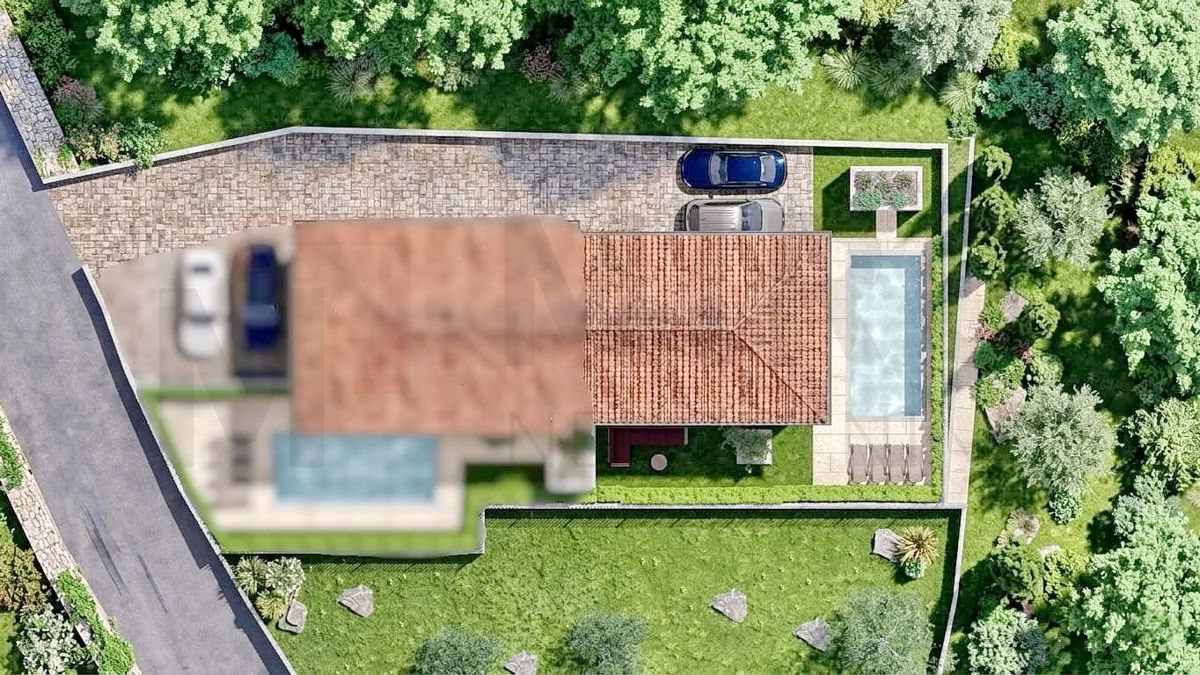 Malinska, nova polpritlična hiša z bazenom, NAPRODAJ!