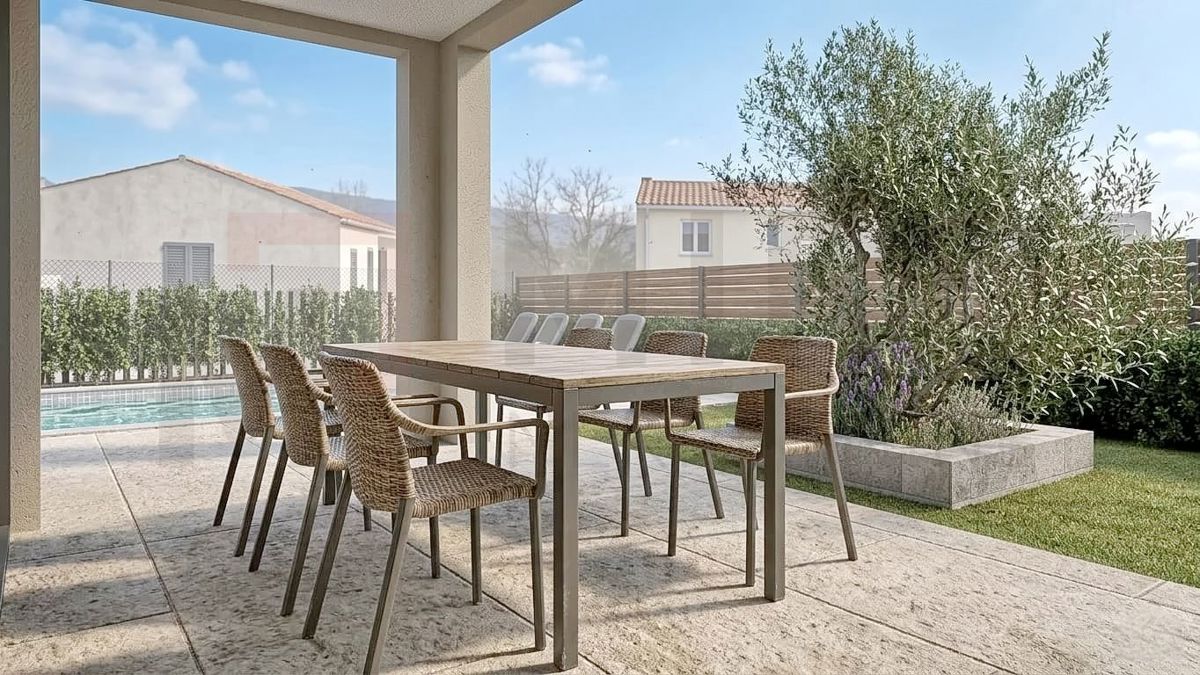 Malinska, nova polpritlična hiša z bazenom, NAPRODAJ!