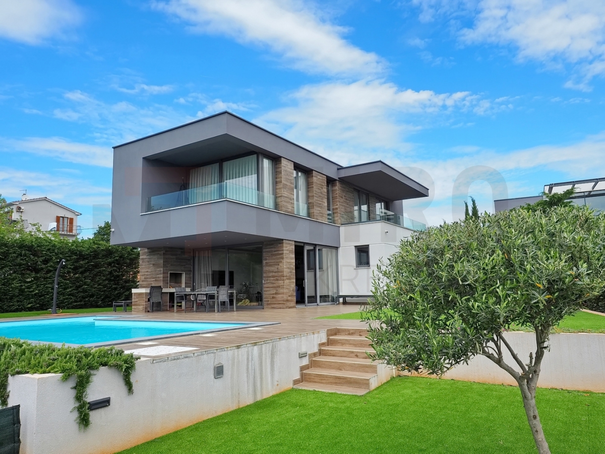 Krk, okolica, luksuzna moderna vila z bazenom in odprtim pogledom, PRODAJA!