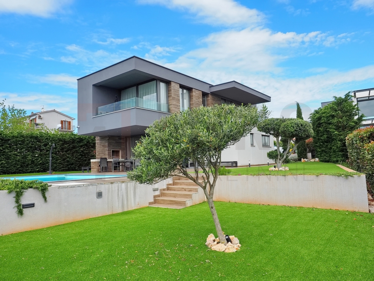 Krk, okolica, luksuzna moderna vila z bazenom in odprtim pogledom, PRODAJA!