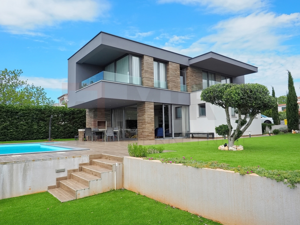 Krk, okolica, luksuzna moderna vila z bazenom in odprtim pogledom, PRODAJA!