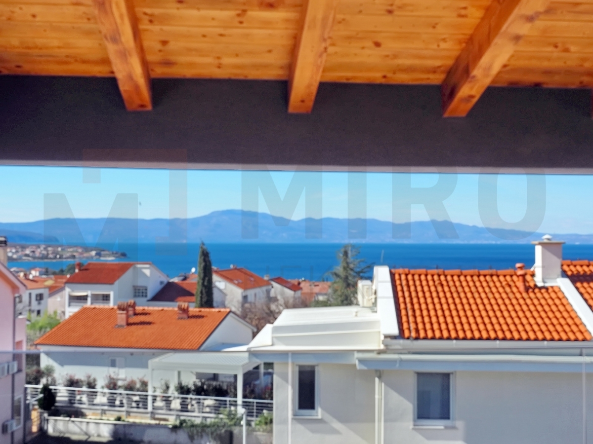 Malinska, kvalitetna novogradnja, dvosobno stanovanje v 2. nadstropju z razgledom!