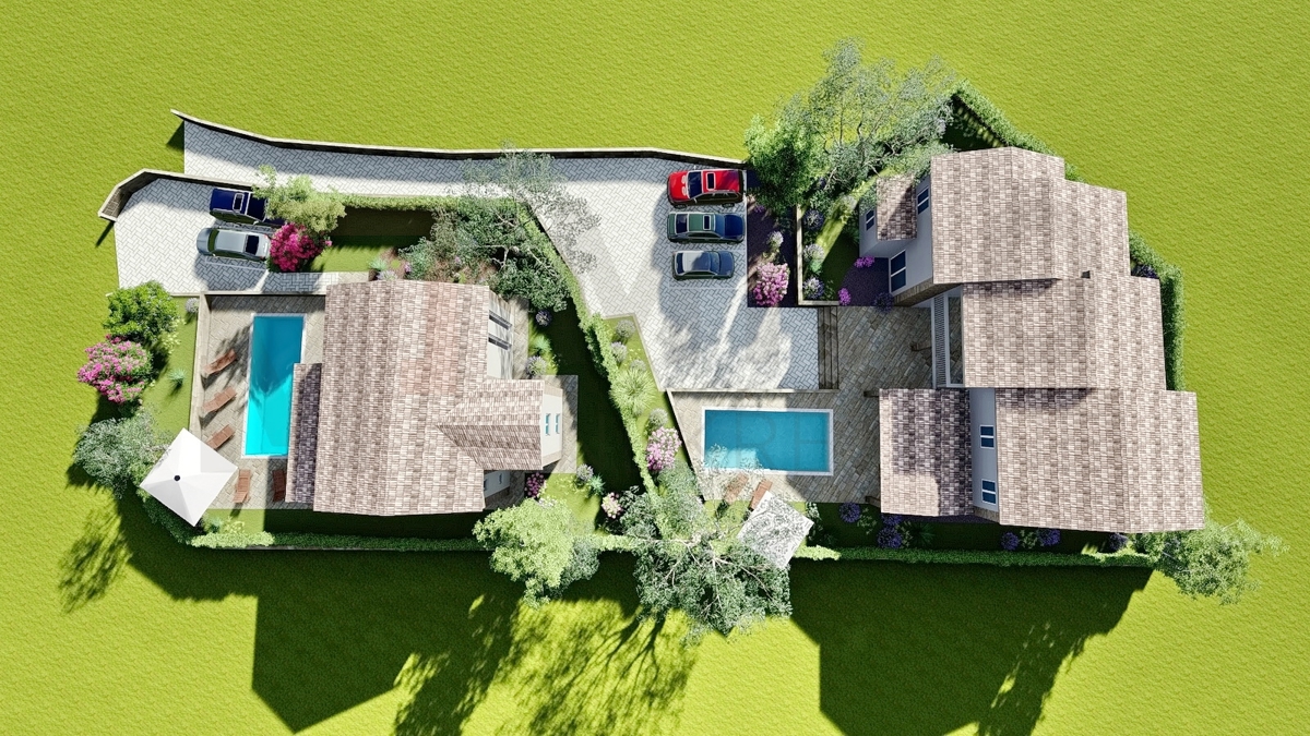 Dobrinj, okolica, luksuzna samostojna vila z bazenom, PRODAJA!