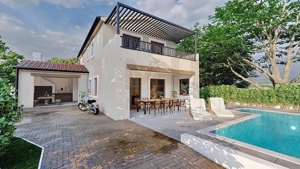 Malinska, nova mediteranska vila z bazenom na mirni lokaciji!