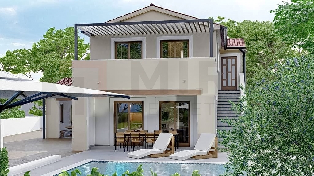 Malinska, nova mediteranska vila z bazenom na mirni lokaciji!