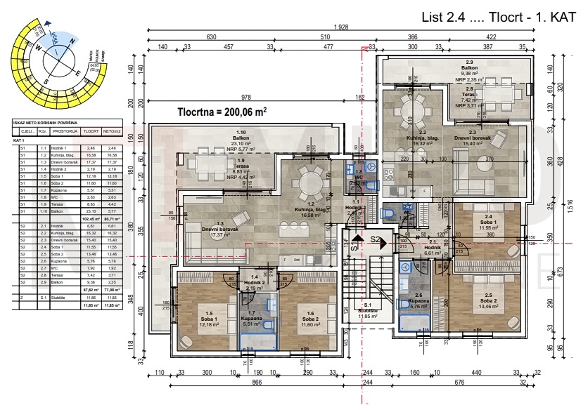 Stanovanje / Apartma Malinska, Malinska-Dubašnica, 115,47m2
