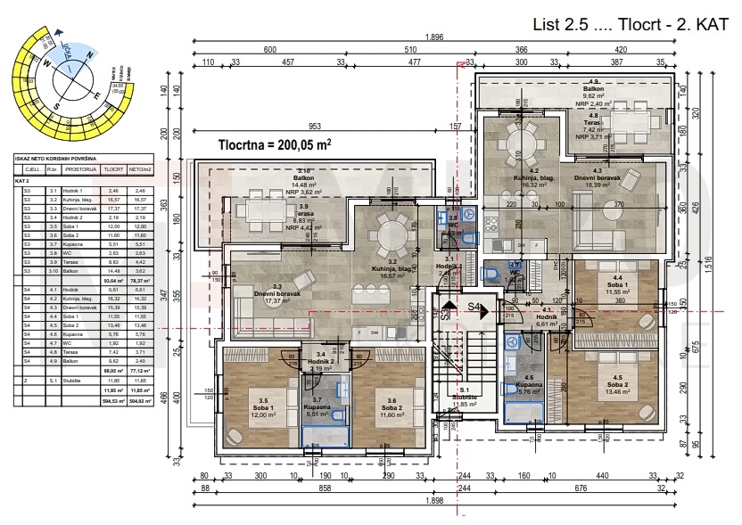 Stanovanje / Apartma Malinska, Malinska-Dubašnica, 115,47m2