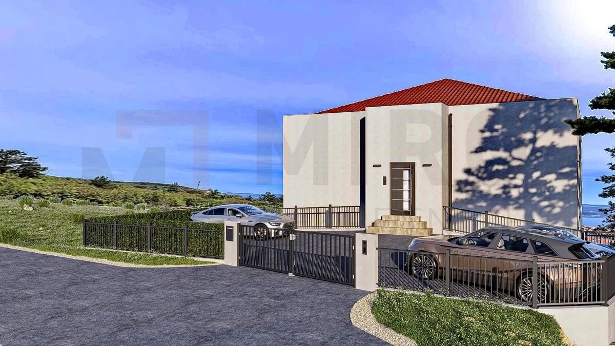 Vrbnik, dva apartmaja v gradnji s pogledom na morje, NAPRODAJ!