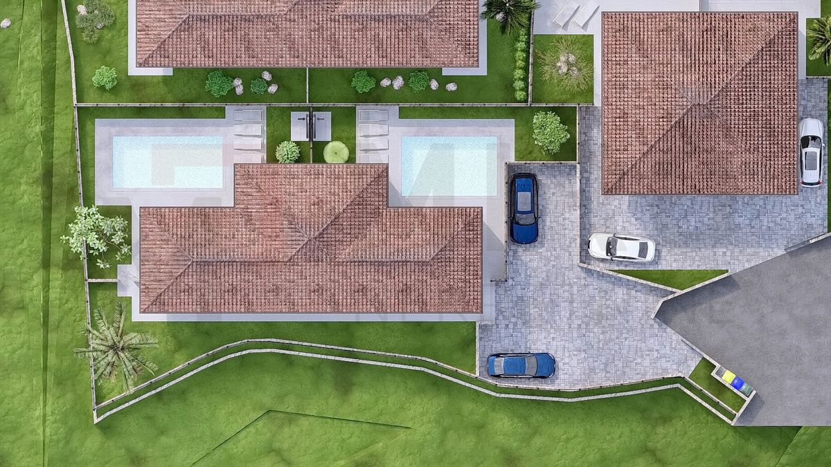 Krk, okolica, gradbeno zemljišče s projektno dokumentacijo!