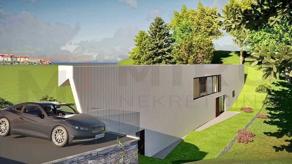 Vrbnik, zazidljivo zemljišče z idejno zasnovo za gradnjo moderne edinstvene nepremičnine, PRODAJA!