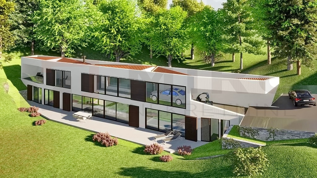 Vrbnik, zazidljivo zemljišče z idejno zasnovo za gradnjo moderne edinstvene nepremičnine, PRODAJA!