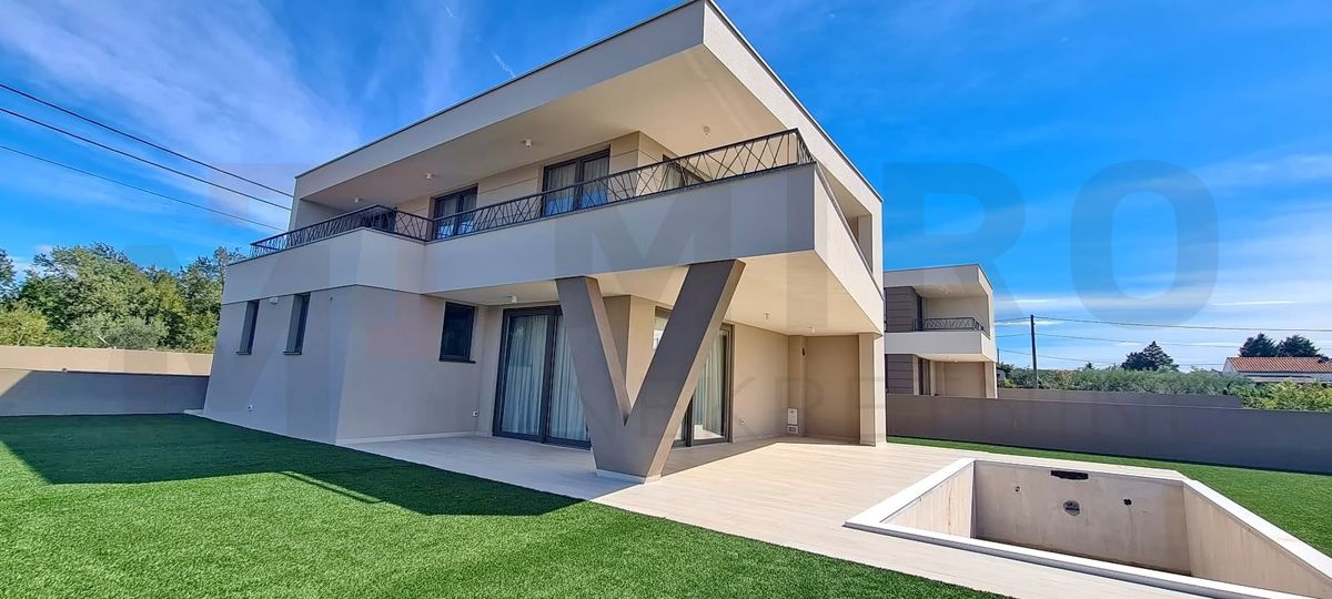 Mesto Krk, okolica, nova samostojna vila z bazenom in pogledom na morje, PRODAJA!