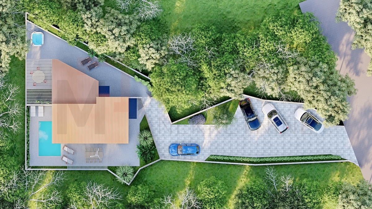 Malinska, prodaja novega dvojčka z vrtom!
