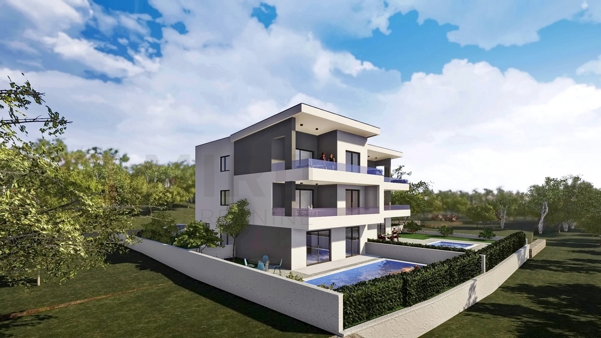 Malinska, novogradnja, prostoren apartma z vrtom, PRODAJA!