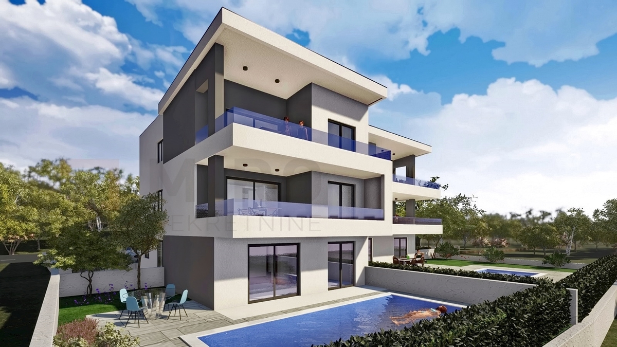 Malinska, novogradnja, prostoren apartma z vrtom, PRODAJA!