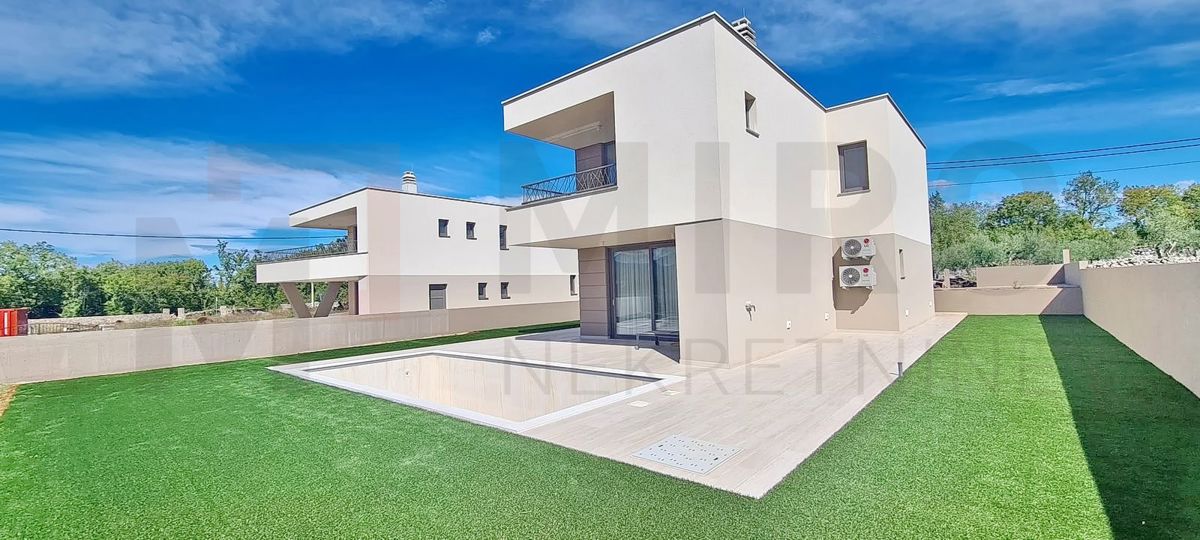 Krk, širše območje, ekskluzivna vila z bazenom in pogledom na morje, PRODAJA!