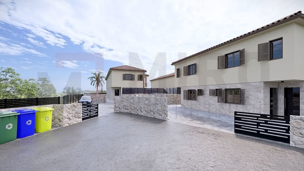 Krk, okolica, gradbeno zemljišče s projektom in pogledom na morje!