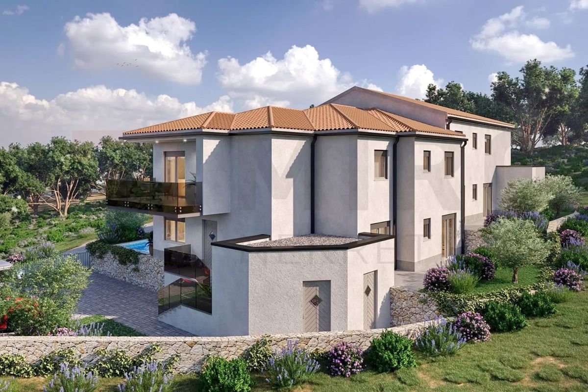 Vrbnik, novo stanovanje z odprtim pogledom na morje!