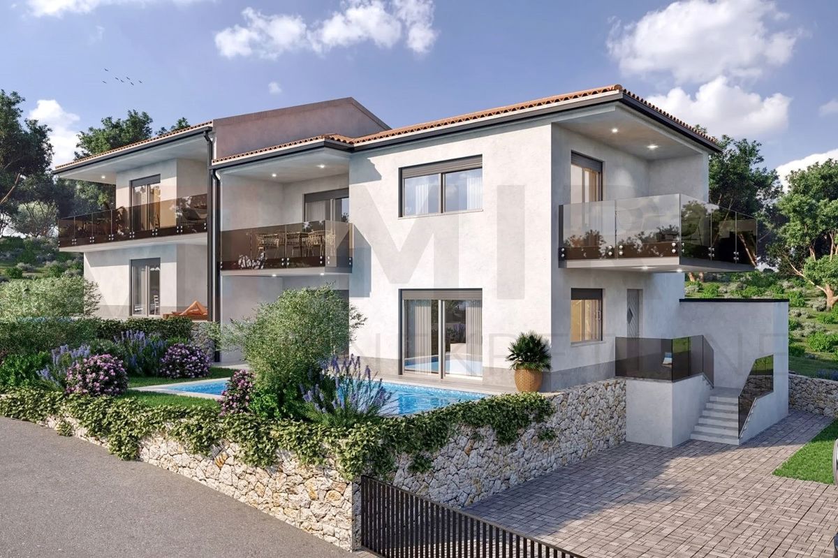 Vrbnik, novo stanovanje z odprtim pogledom na morje!