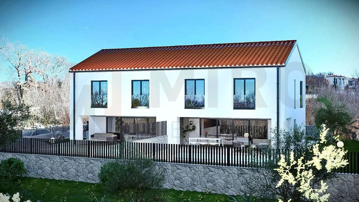 Malinska, okolica, zemljišče z gradbenim dovoljenjem, PRODAMO!