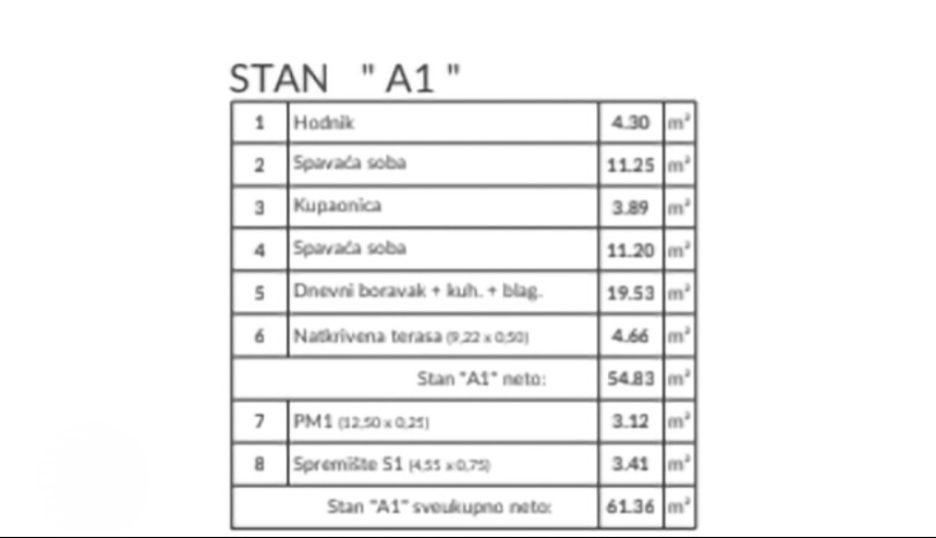 Valdebek, Pula, 61,36m2
