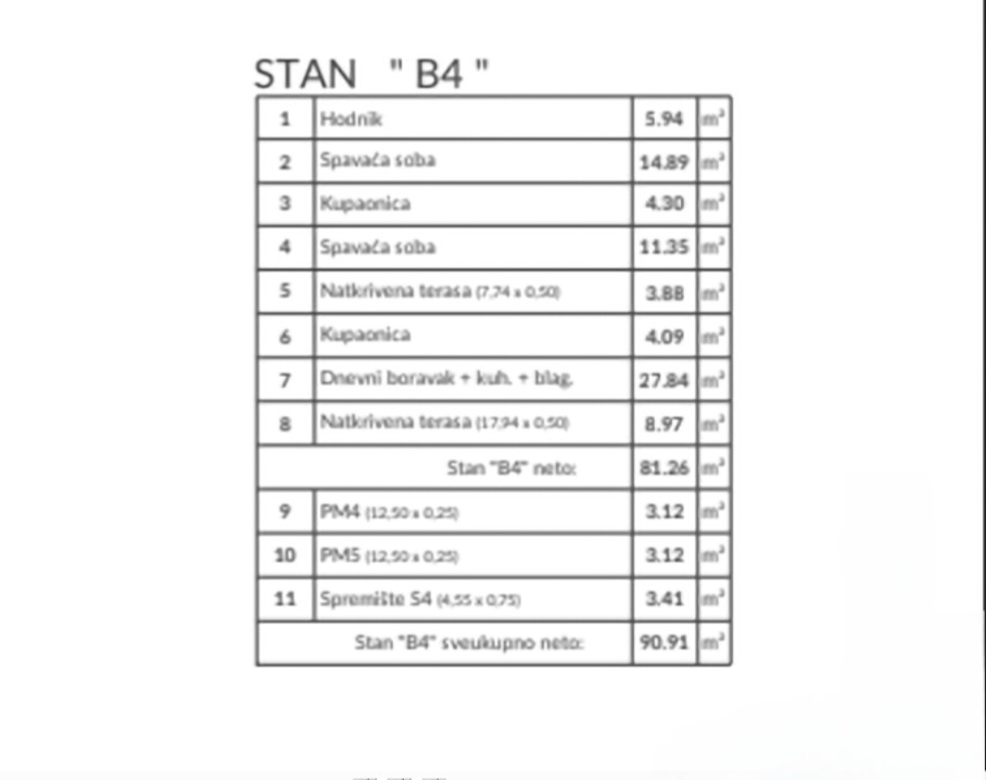 Valdebek, Pula, 90,91m2