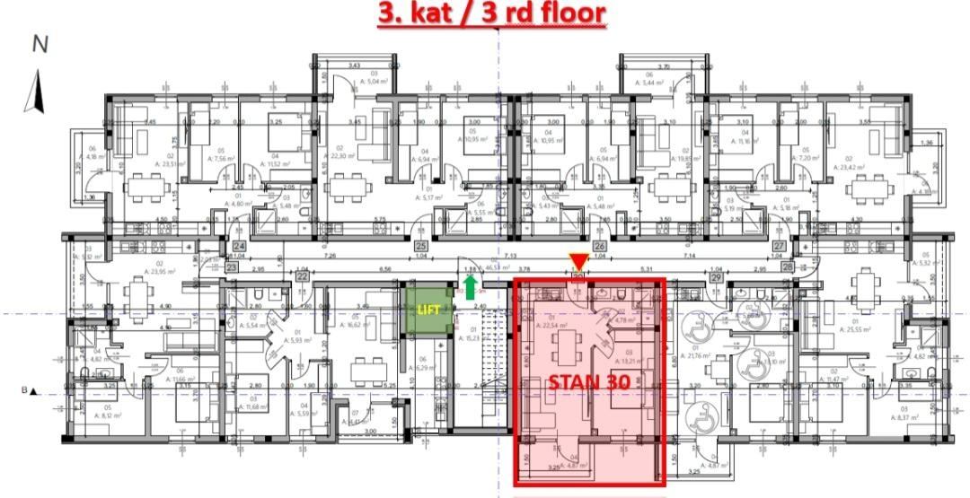 Monvidal, Pula, 42,97m2