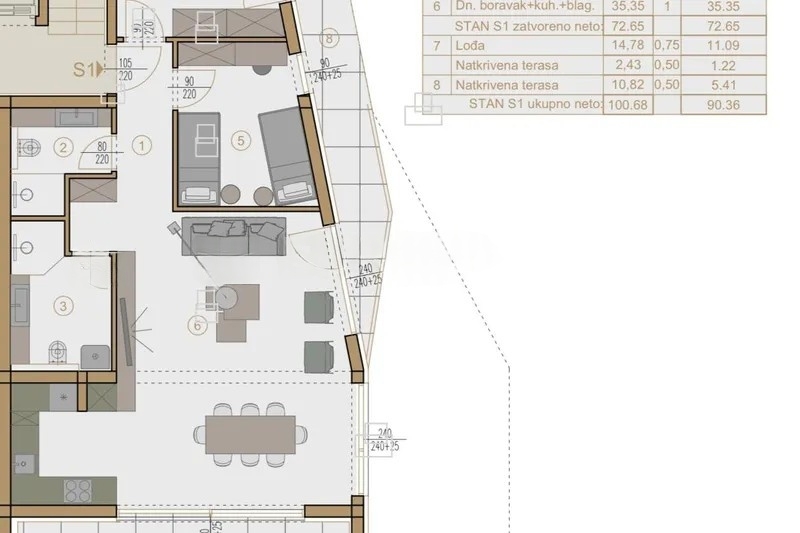 Pješčana Uvala, Medulin, 90m2