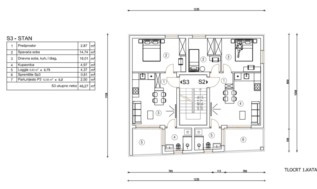 Šijana, Pula, 46,27m2