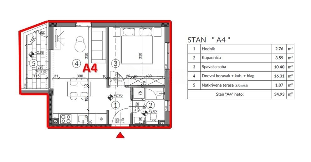 Veruda, Pula, 45,50m2